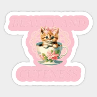 Beauty and Cuteness Coquette Aesthetic Sticker